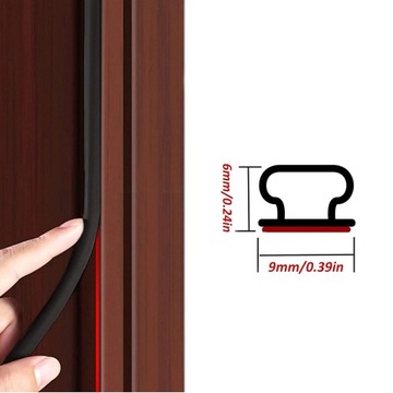 БЕСШУМНАЯ ПРОТИВОСХЕМОВАЯ ПРОКЛАДКА 10м ДЛЯ ВХОДНЫХ ДВЕРЕЙ, САМОКЛЕЯЩАЯСЯ