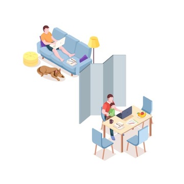 Ширма из 5 частей - Flowers B&W II