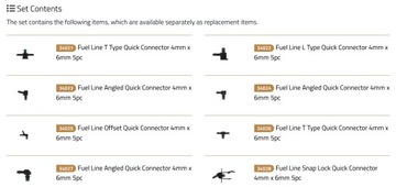 СОЕДИНИТЕЛИ ДЛЯ ТОПЛИВОПРОВОДА КОМПЛЕКТ 85 шт.