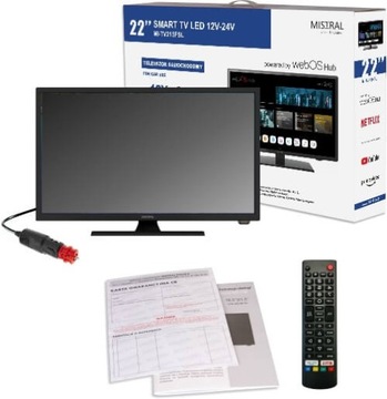 АВТОМОБИЛЬНЫЙ ТВ 22 ДЮЙМА SMART TV WebOs HbbTV 12 В