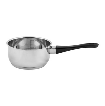 RONDEL ZE STALI NIERDZEWENJ Z RĄCZKĄ 1L GARNEK 14CM STALOWY