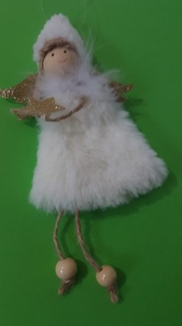 КУЛОН-МАСКОТ АНГЕЛ 18 см, БЕЛЫЙ БЕЛЫЙ