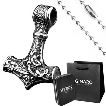 ZAWIESZKA NORDYCKA VIKINGS STAL SZLACHETNA GINARO