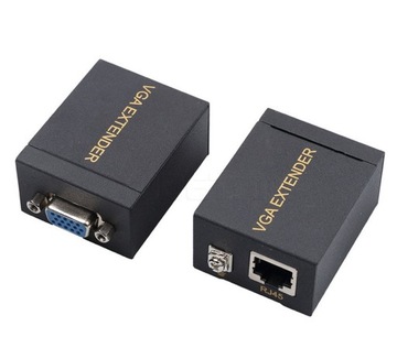 Extender VGA 60m Audio Video Splitter po LAN RJ 45