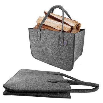 DUŻA TORBA Z FILCU torba na zakupy filc TORBA do bagażnika zakupowa CZARNA