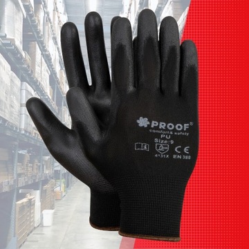 ЗАЩИТНЫЕ ПЕРЧАТКИ ПУЛИРЕТАН ПЕРЧАТКИ ДЛЯ СТРОИТЕЛЬНЫХ РАБОТ PROOF R9 10 ПАР