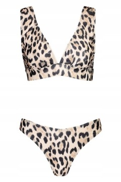 Boohoo NG6 ihe dwuczęściowy strój kąpielowy animal print XXL