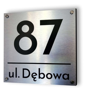 Tabliczka ADRESOWA ALUMINIOWA Numer domu DYSTANSE