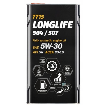 Olej Silnikowy 7715 Mannol OEM Longlife 504.00/507.00 VW 5w30 5L