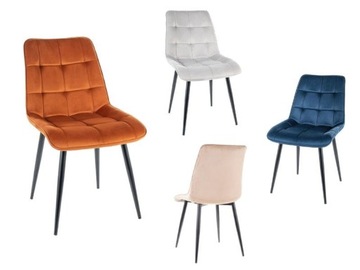 Zestaw 4 krzeseł CHIC VELVET mix kolorów