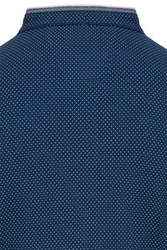 KOSZULKA MĘSKA T-SHIRT STÓJKA NIEBIESKA WZORY L