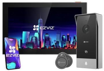 WIDEODOMOFON WIDEO DOMOFON WIFI EZVIZ HP5 FURTKA BRAMA APLIKACJA BRELOKI