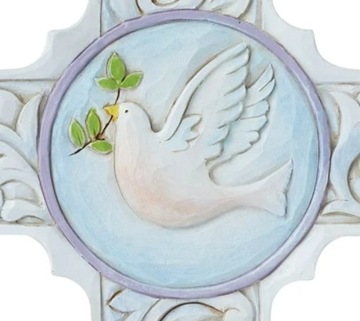 Красивый двусторонний крест с голубем Джима Шора.