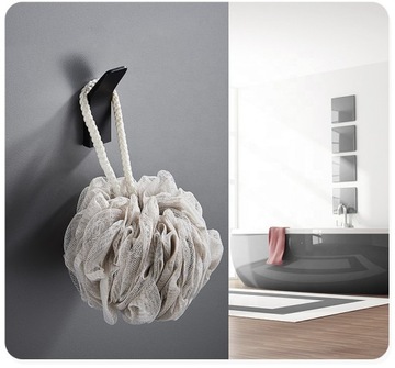 WIESZAK ŚCIENNY HACZYK NA UBRANIA ŁAZIENKA czarny