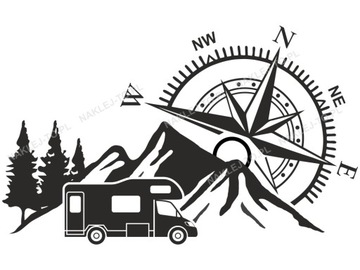NAKLEJKA na kamper VAN VANLIFE auto XL