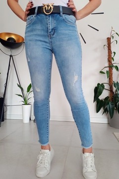 Джинсы скинни MS6 M.SARA для похудения, потертые 44 XXL (33.34)