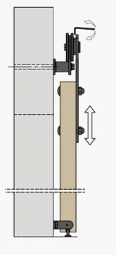 AURA PLUS 100 лофт настенные раздвижные двери