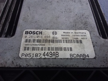 DODGE CALIBER 2.0 CRD ŘÍZENÍ MOTORU 0281013693 P05187449AB