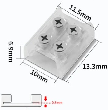 Złączka Szybkozłączka Do Taśmy LED COB 10mm Obustronna Taśma-Taśma Śrubka