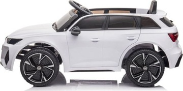 AUDI RS auto na akumulator dla dzieci 4 x AMORY + SKÓRA + KOŁA EVA + PILOT