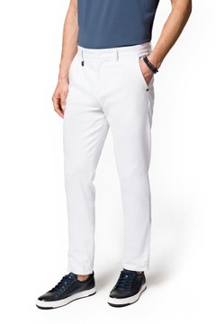 Spodnie Białe Chino Lancerto Monaco W34/L32