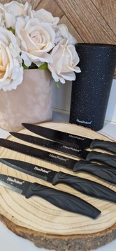 ЭЛЕГАНТНЫЕ НОЖИ В БЛОКЕ НАБОР КУХОННЫХ НОЖЕЙ КУХОННЫЕ НОЖИ ПОДСТАВКА ЦВЕТА