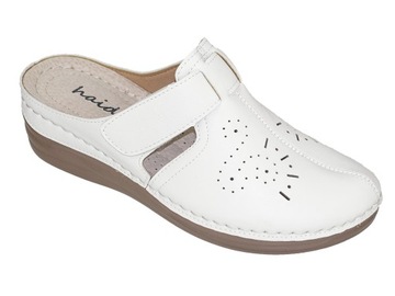 KLAPKI BUTY DAMSKIE LETNIE NA KOTURNIE NA RZEPY