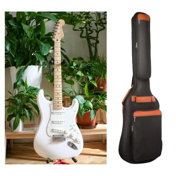 Elektryczna gitara basowa z tkaniny Oxford. Gitara elektryczna