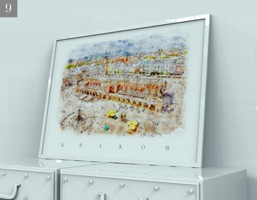 Краков Сувениры Плакаты Вавель Суконные ряды А4 карта