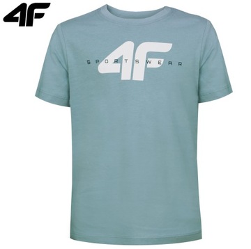 ФУТБОЛКА ДЛЯ МАЛЬЧИКОВ 4F ДЕТСКАЯ ФУТБОЛКА M1113 ХЛОПОК BASIC SPORTS 140