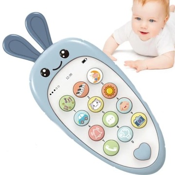 TELEFON ZABAWKA DLA DZIECKA Z DŹWIĘKIEM INTERAKTYWNA MARCHEWKA KOMÓRKA