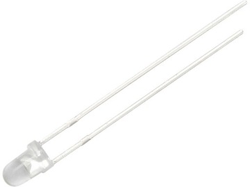 Dioda LED 3mm żółta clear 100mcd - 10szt.