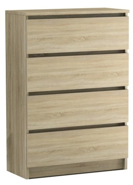 KOMODA DĄB SONOMA Z SZUFLADAMI POJEMNA SZAFKA 70CM