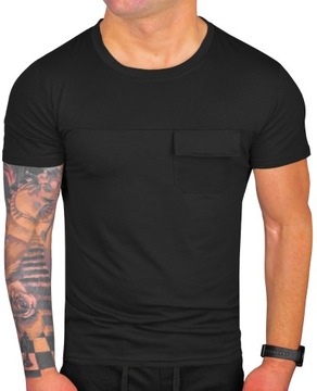 T-SHIRT MĘSKI KOSZULKA GŁADKA BAWEŁNIANA