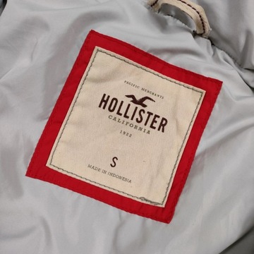 HOLLISTER Kurtka Puchowa Damska Logo Futerko r. S