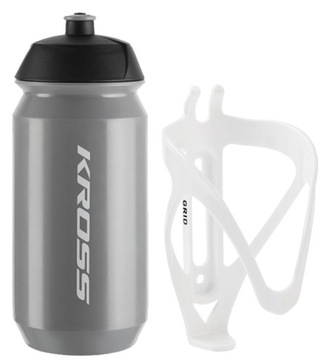 BIDON Kross Pure 500 ml z UCHWYTEM ROWEROWYM Grid