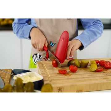 Нож поварской Zwilling Twinny 10 см красный