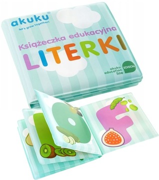 AKUKU KSIĄŻECZKA EDUKACYJNA DO WODY Z PISZCZKIEM