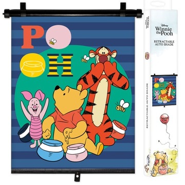 ROLETA SAMOCHODOWA DO AUTA PRZECIWSŁONECZNA Kubuś Puchatek 1 szt 36x45cm