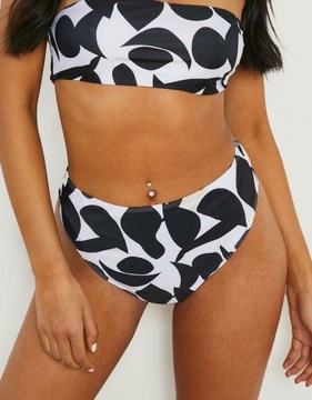 BOOHOO DÓŁ OD BIKINI WZÓR KONTRAST W4U NG2__46