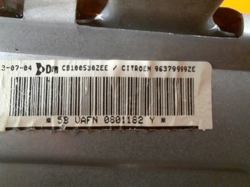 CITROEN C2 03-08 1.4 HDI AIRBAG ULOŽENÍ SPOLUJEZDCE X 96379999ZE