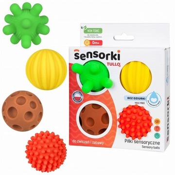 PIŁKI SENSORYCZNE 4 SZT BEZ DZIURKI
