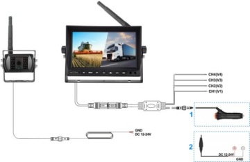 Комплект беспроводного реверса AIR7 + 2 камеры 720p