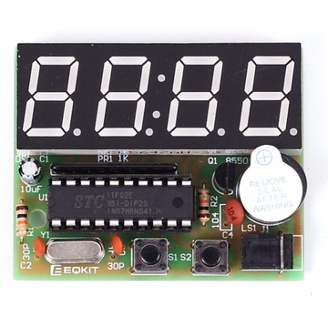 Электронные цифровые светодиодные часы, 4-битный набор для самостоятельного изготовления
