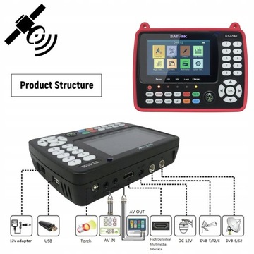 SATLINK ST-5150 DVB-S2/T2/C Поиск спутникового телевидения высокой четкости