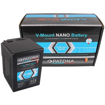 PATONA akumulator NANO V-Mount V190 RED ARRI 189Wh