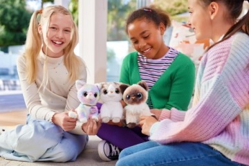 ИНТЕРАКТИВНАЯ ГОВОРЯЩАЯ ПЛЮШЕВАЯ ИГРУШКА КОШКА КОТЕНОК 17см БЕСПЛАТНЫЙ НАБОР КОТЕНКА КОТЕНОК