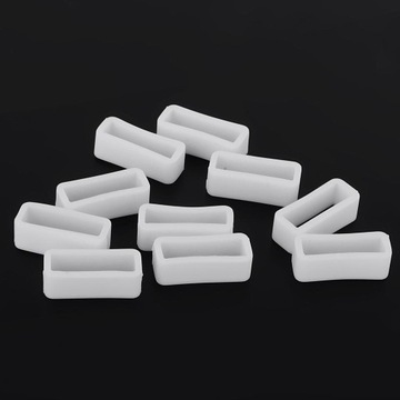 10x Silikonowy pasek do zegarka z szlufkami Zegarek biały 20 mm