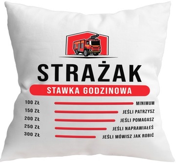 PODUSZKA 40x40 STRAŻAK STAWKA PARODIA PREZENT