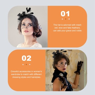 Свадебная вуаль-заколка Черная свадебная чародейка